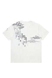 Big and Tall - Printed Tattoo Tee Shirt - Ecru