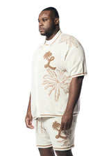 Big and Tall - Varsity Knit Jacquard Resort Shirt