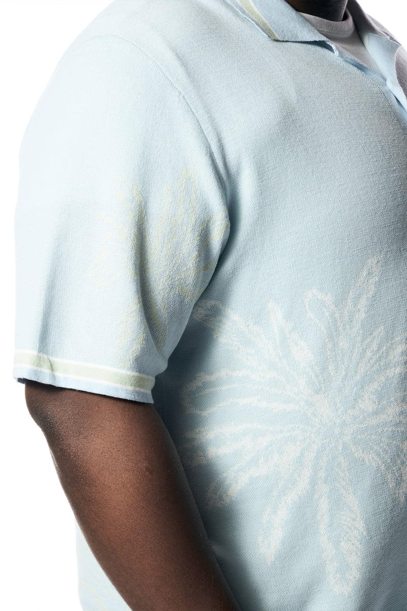 Big and Tall - Varsity Knit Jacquard Resort Shirt