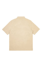 Printed Utility Boxy Windbreaker Shirt - Khaki