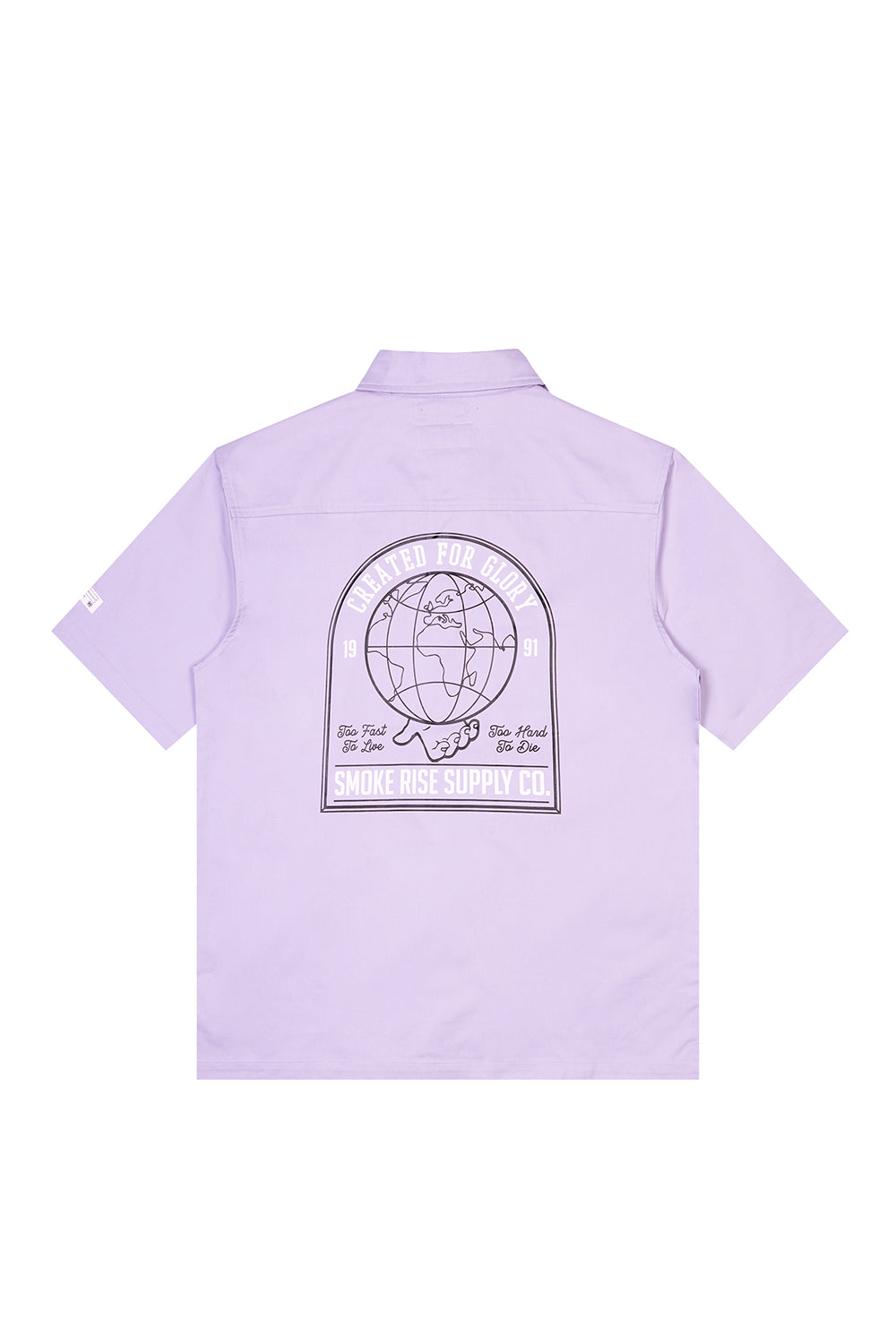 Printed Pitstop Polished Twill Shirt - Dusty Purple