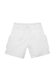 Printed Utility Lounge Windbreaker Shorts - White