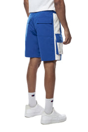 Color block Utility Windbreaker Shorts - Royal Blue