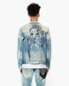 Bleunoir Skull Embroidered Denim Jacket - Aster Blue - Smoke Rise