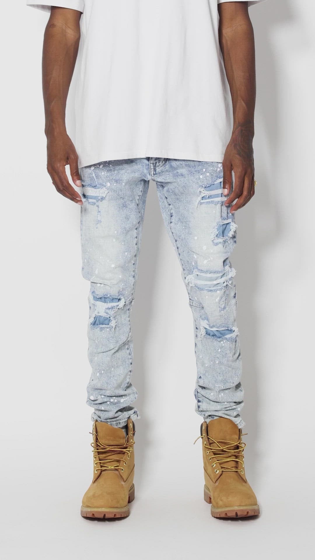 Rip And Repair Jeans - Archer Blue